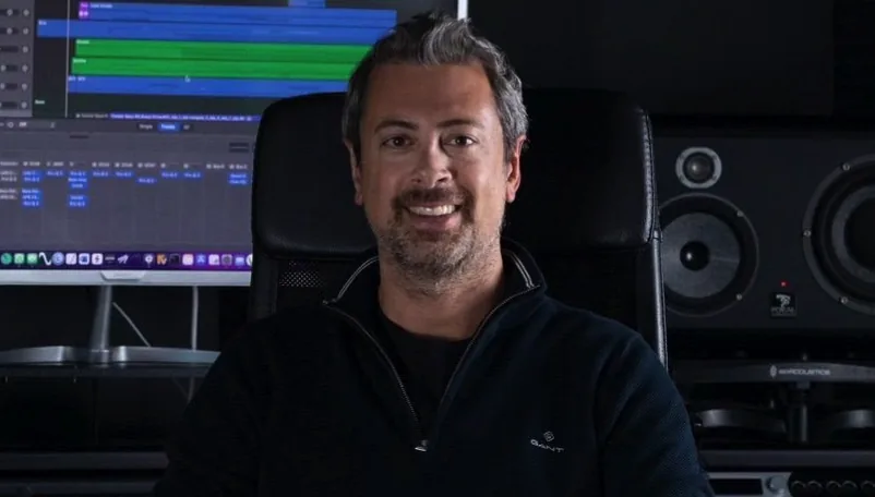 Dan Myers at the mixing desk